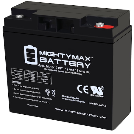 12V 18AH INT Replacement Battery For Bright Way BW-12180